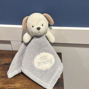 Baby Gear Dog Puppy Gray “Still Glowing” Baby Security Blanket Lovey 15x15